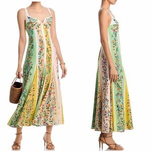 Christian Lacroix Floral Maxi Dress - Green, Yellow, Pink
